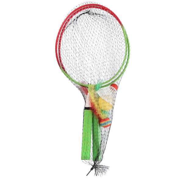 NRZ051 OCELOVÁ / BADMINTONOVÁ SADA 2 RAKETY + KOŠEK + MÍČKY JUNIOR NILS