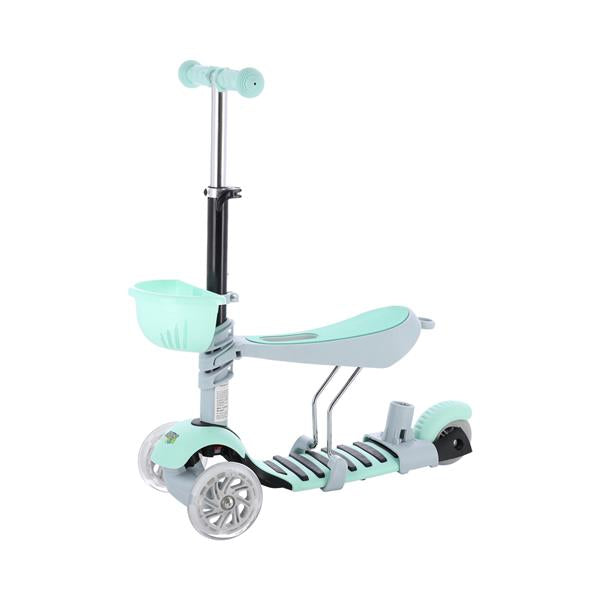 HLB07 4in1 GRAY-MINT CHILDREN'S SCOOTER NILS FUN