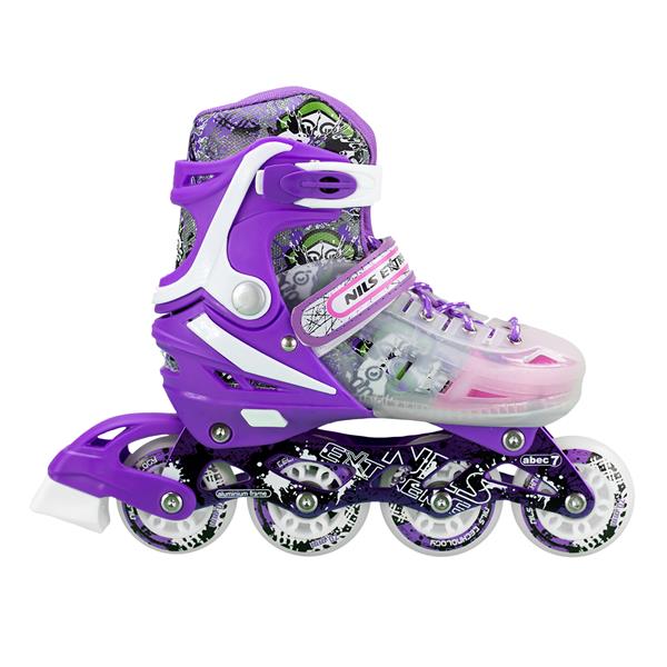 NJ1812 A PURPLE SIZE S (29-33) NILS EXTREME INLINE SKATES