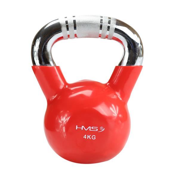 KTC08 RED UCHWYT CHROM RADEŁKOWANY KETTLEBELL ŻELIWNY HMS