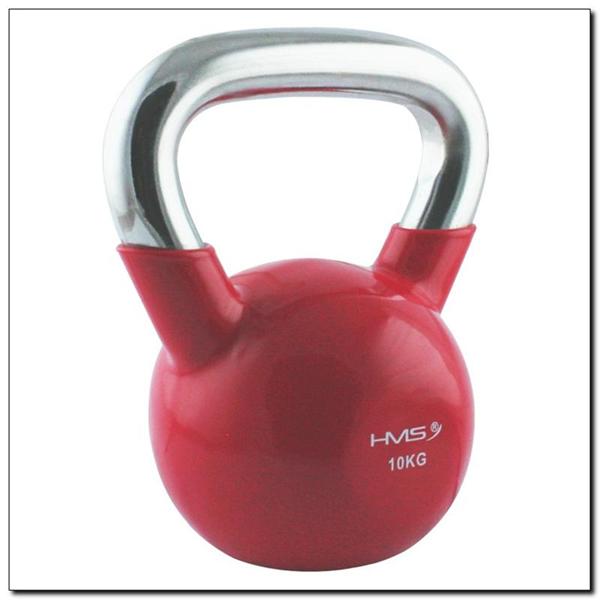 KTC10 RED UCHWYT CHROM KETTLEBELL ŻELIWNY HMS