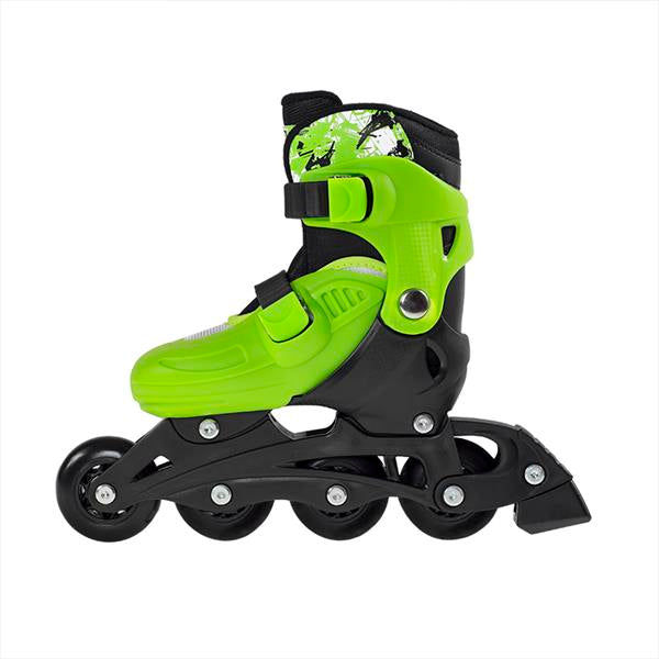 NJ082 SET GREEN SIZE S (32-35) SET OF SKATES AND PROTECTORS NILS EXTREME