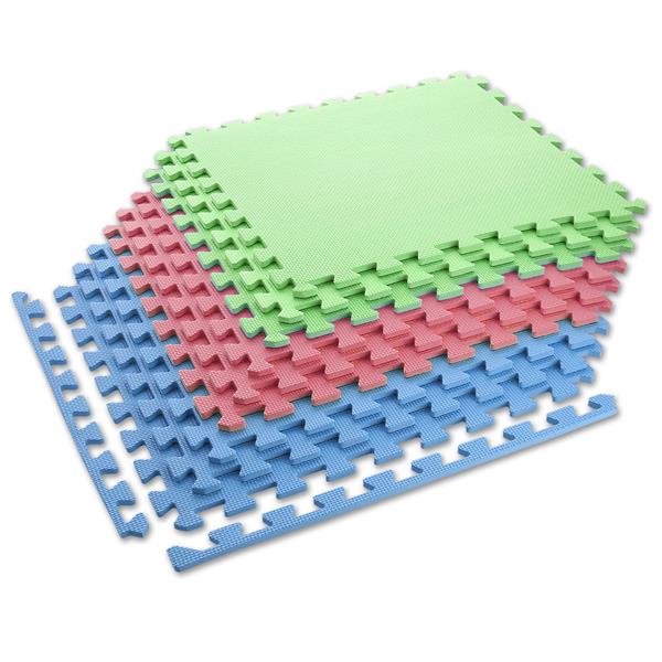 MP10 PUZZLE MAT MULTIPACK GREEN-BLUE-RED 9 ELEMENTS 10MM ONE FITNESS