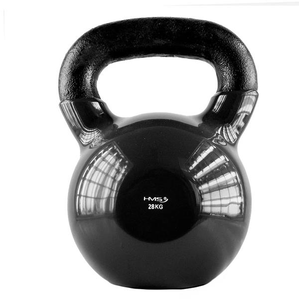 KNV28 BLACK KETTLEBELL CAST IRON VINYL-COATED HMS