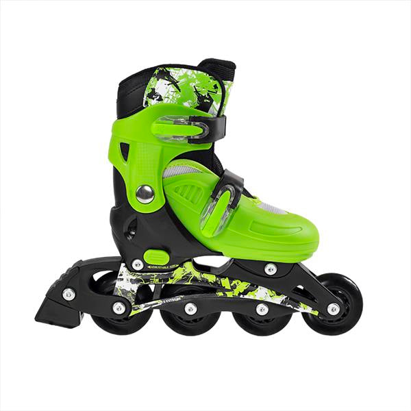 NJ082 SET GREEN SIZE S (32-35) SET OF SKATES AND PROTECTORS NILS EXTREME