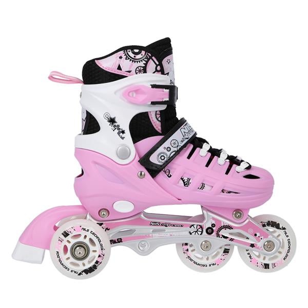 NH10905 4in1 PINK SIZE M(35-38) NILS EXTREME INLINE SKATES WITH HOCKEY BLADE