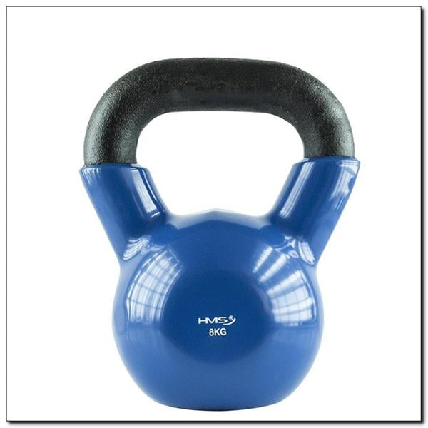 KNV08 BLUE CAST IRON KETTLEBELL VINYL-COATED HMS