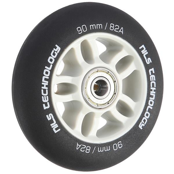 PU 90x24 82A ČERNÁ MATNÁ (4 ks) + ABEC-9 CHROM (8 ks) NILS EXTREME SET