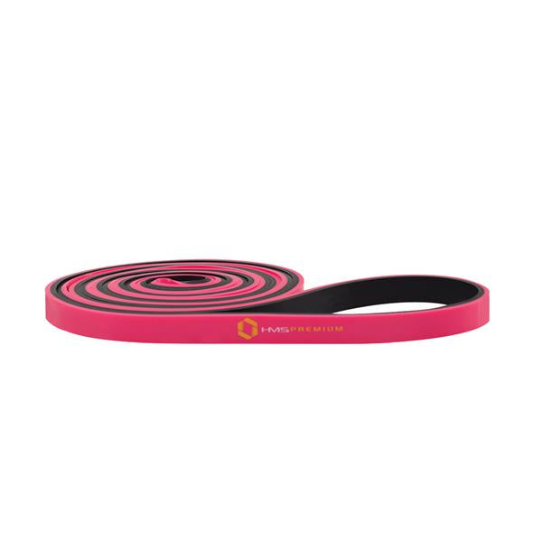 GU06 RŮŽOVO-ČERNÁ CVIČEBNÍ GUM HMS 13 x 5 x 2250 MM