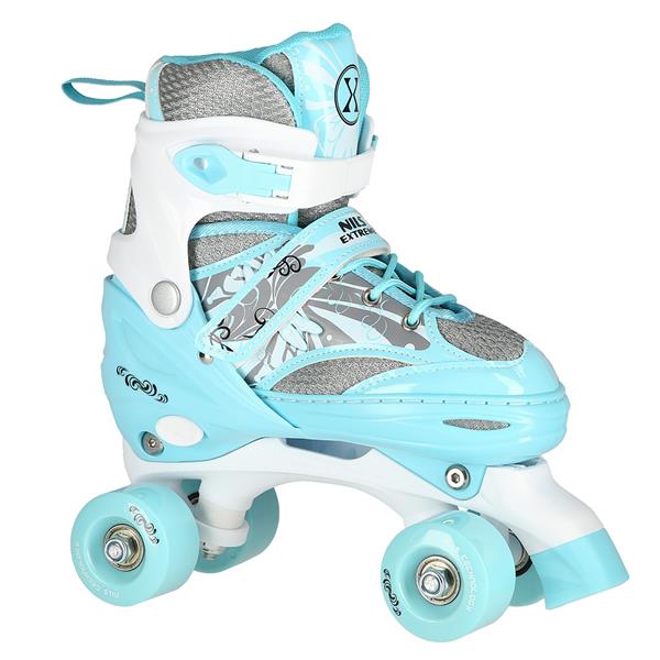 NQ1002 WHITE-BLUE SIZE M (35-38) NILS EXTREME ROLLER SKATES