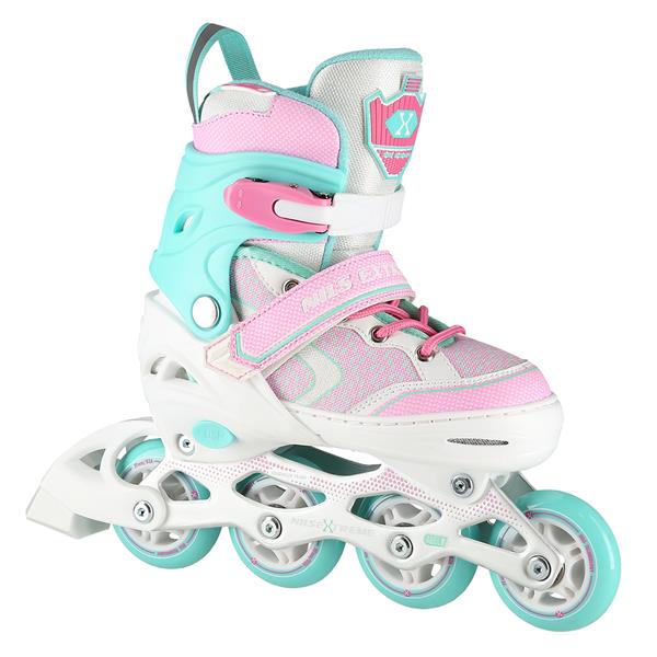 NA14198 WHITE-TURQUOISE SIZE M(35-38) NILS EXTREME INLINE SKATES