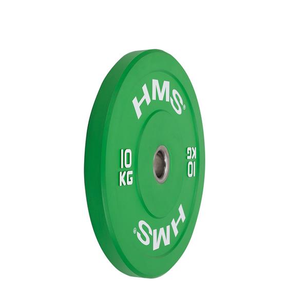 CBR10 GREEN OLYMPIC BUMPER PLATE 10 KG HMS