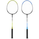 NRZ014 STEEL / BADMINTON SET 4 RACKETS + 3 SHUTTLES + NETS 195x22cm + NILS COVER