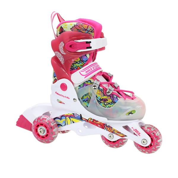 NJ2016 A PINK-GREEN SIZE S NILS EXTREME SKATES