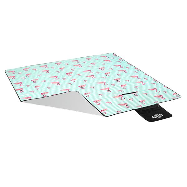 NC8005 FLAMINGO STRIPES PICNIC BLANKET 200x200 PE ALU NILS CAMP