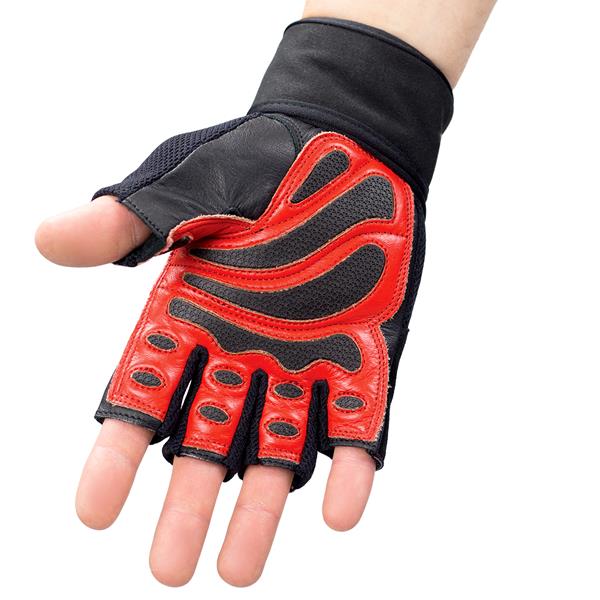 RST01 BLACK/RED SIZE M GYM GLOVES HMS