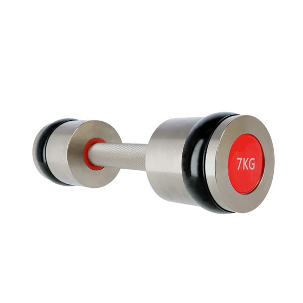 HH07 2 x 7 KG CHROME DUMBBELLS HMS PREMIUM