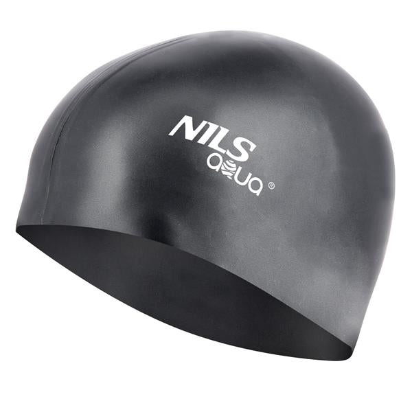 JEDNOKOLOROWY SB14 CZARNY CZEPEK SILIKONOWY NILS AQUA