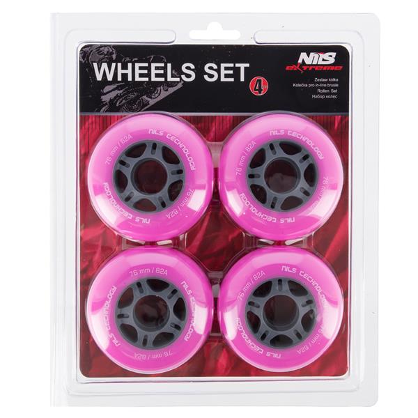 PU 76x24 82A PINK WHEELS (4 pcs.) NILS EXTREME