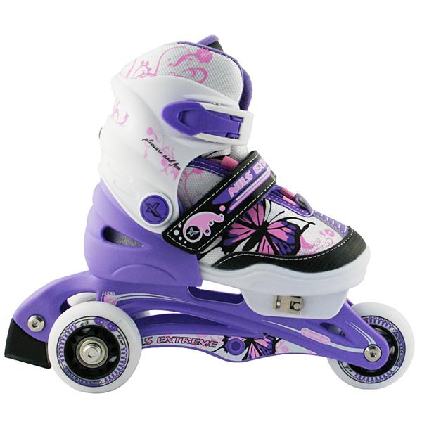 NJ9128 A PURPLE SIZE XS (26-29) NILS EXTREME INLINE SKATES