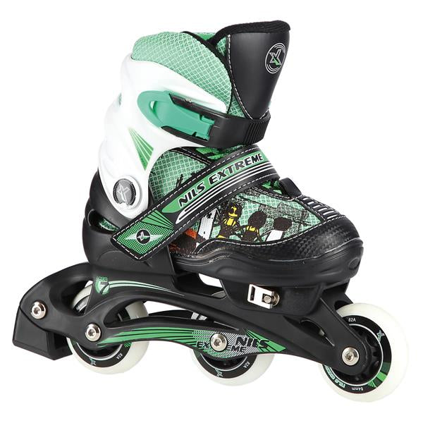 NJ9128 A GREEN SIZE XS (26-29) NILS EXTREME INLINE SKATES