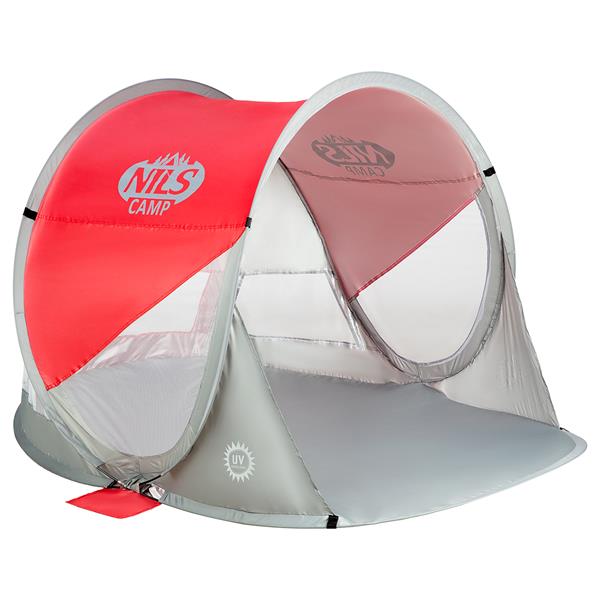 NC3142 RED-GREY SELF-EXTENDING BEACH TENT NILS CAMP FLOOR