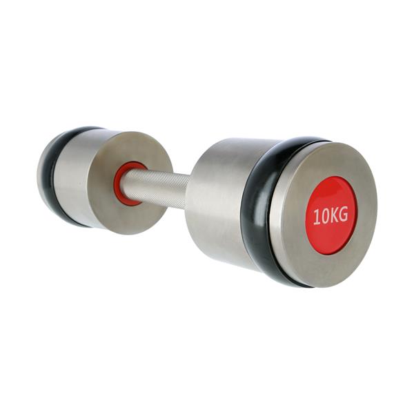 HH10 2 x 10 KG CHROME DUMBBELLS HMS PREMIUM