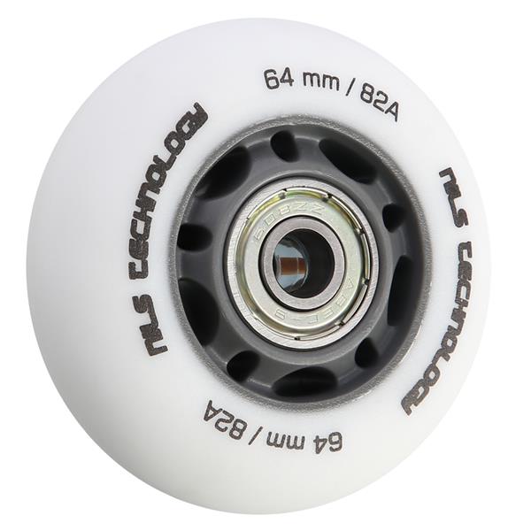 PU 64x24 82A BÍLÁ MATNÁ (4 ks) + ABEC-9 (8 ks) NILS EXTREME SET