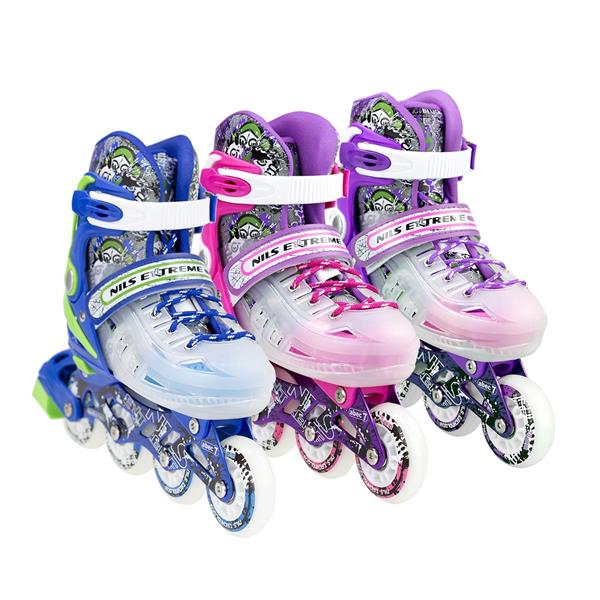 NJ1812 A PURPLE SIZE S (29-33) NILS EXTREME INLINE SKATES