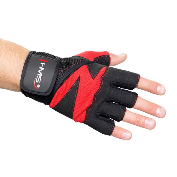 RST02 BLACK/RED ROZM. M RĘKAWICE NA SIŁOWNIĘ HMS