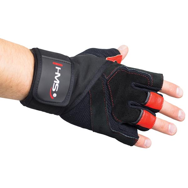 RST01 BLACK/RED SIZE M GYM GLOVES HMS