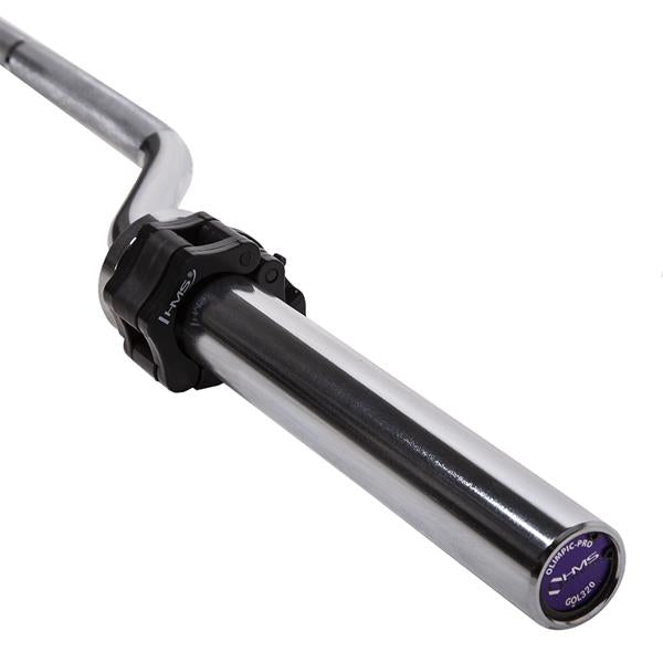 GOL320 OLYMPIC BAR 21KG 2300MM WITH LOCK JAW BLACK HMS CLAMPS