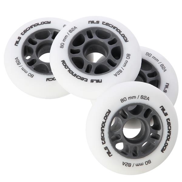 PU 80x24 82A WHITE MATT WHEELS (4 pcs.) NILS EXTREME