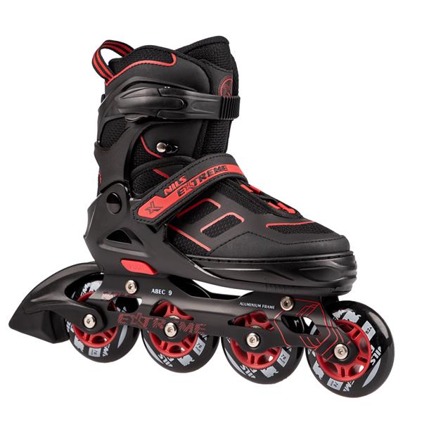 NA14174 A BLACK-RED SIZE S (31-34) NILS EXTREME INLINE SKATES