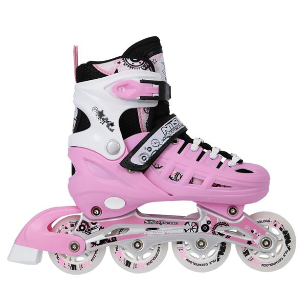 NH10905 4in1 PINK SIZE M(35-38) NILS EXTREME INLINE SKATES WITH HOCKEY BLADE