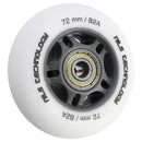 PU 72x24 82A BIAÂŁE MATOWE (4 szt.) + ABEC-9 (8 szt.) ZESTAW NILS EXTREME