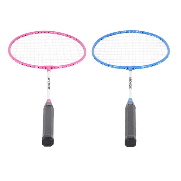 NRZ001 OCELOVÁ / BADMINTONOVÁ SADA 2 RAKET + NILS SHUTTLE