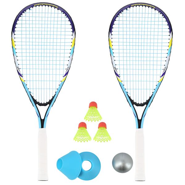 NRS005 CROSSMINTON SET 2 RACKETS + SHUTTLES + MARKERS + BALL + NILS COVER
