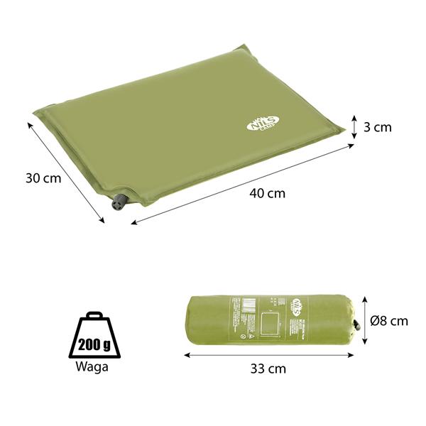 NC4111 GREEN SELF-INFLATION CUSHION NILS CAMP