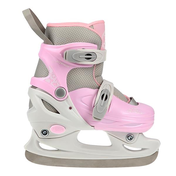 NH11901 A GRAY-PINK SIZE XS(26-29) NILS EXTREME HOCKEY SKATES