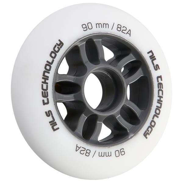 PU 90x24 82A WHITE MATT WHEELS (4 pcs.) NILS EXTREME