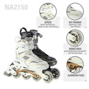 NA2150 WHITE SIZE 38 NILS EXTREME INLINE SKATES