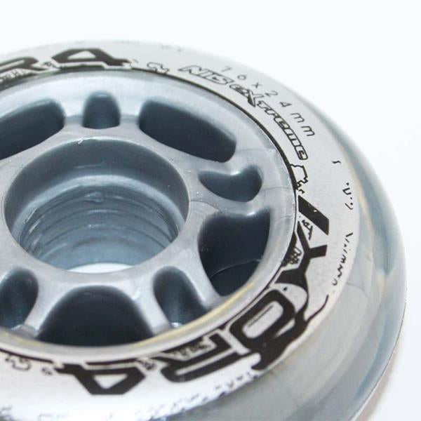 PU 76x24 82A PRŮHLEDNÁ KOLA (4 ks) NILS EXTREME