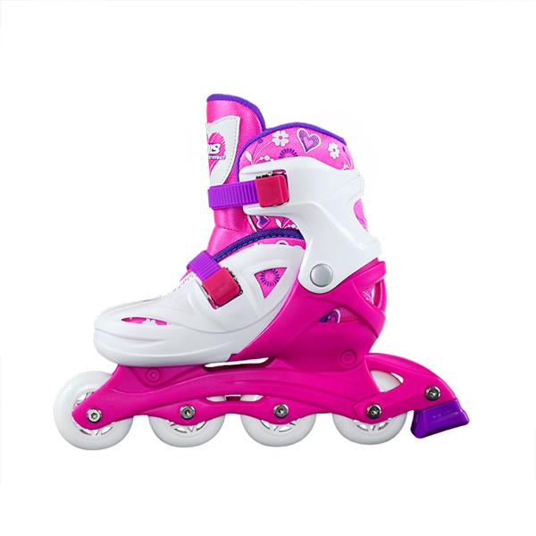 NJ/NA0321 A WHITE-PINK SIZE L (36-40) NILS EXTREME INLINE SKATES