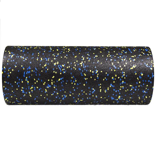 FS115 BLACK/BLUE- YELLOW DOTS 45CM WAŁEK/ROLLER FITNESS HMS