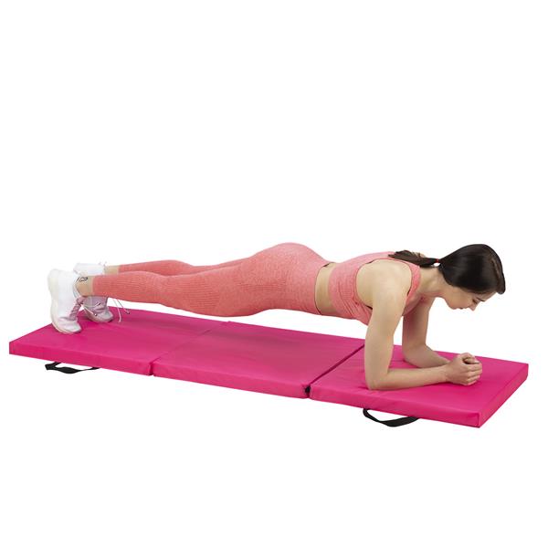 MGS02 SKLÁDACÍ GYMNASTICKÁ MATRACE 1800x600MM RŮŽOVÁ HMS PREMIUM