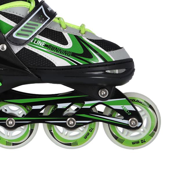 NH18188 A 2in1 GREEN SIZE S(29-33) SKATING BLADES WITH HOCKEY BOARD NILS EXTREME