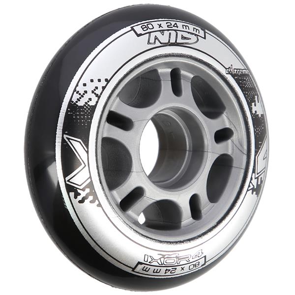 PU 80x24 82A BLACK N WHEELS (4 pcs.) NILS EXTREME