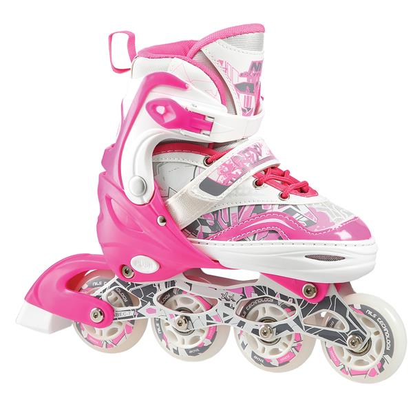 NF10927 A 2in1 DARK PINK SIZE L(39-42) SKATING BLADES WITH FIGURE PLATE NILS EXTREME