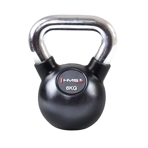 KGC06 CHROMOVÁ POGUMOVÁ RUKOJEŤ NA KETTLEBELL Z LITINY HMS